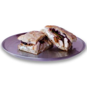 چاپاتا مرغ و سس میوه